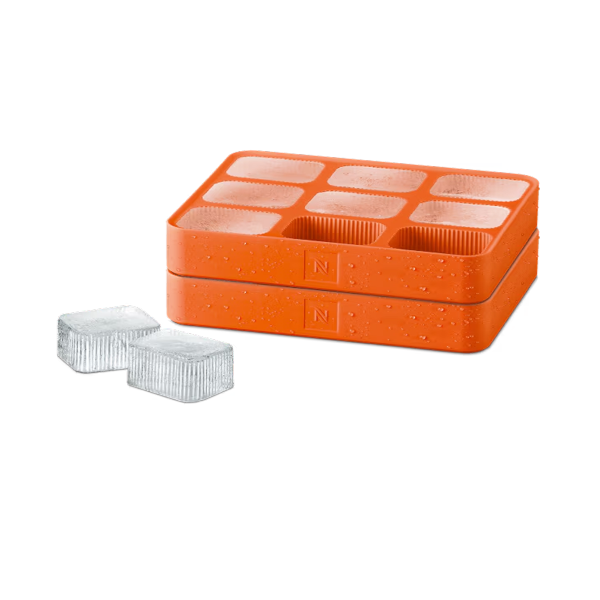 Set of 2 ice cube trays - Mandarin